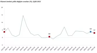 TÜİK Eylül Raporu: Hizmet Üretiminde Yıllık Artış, Aylık Küçülme