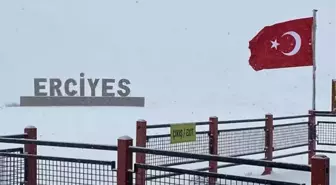 Erciyes Dağı'nda Kar Kalınlığı 15 Santimetreye Ulaştı
