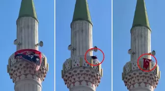 Kenti karıştıran bayrak provokasyonu! Görüntü elden ele dolaşıyor