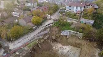 Karabük'te Okul Yapımı Sırasında Yol Çöktü