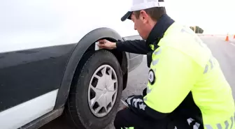 Kırklareli ve çevresinde kış lastiği denetimi yapıldı