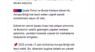 Türkiye'nin 2025'te 13 Yeni Coğrafi İşaretli Ürünü Tescillendi