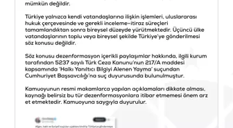 Dezenformasyonla Mücadele Merkezi'nden Açıklama: 'Türkiye'ye Yabancı Suçlular Gönderilmiyor'