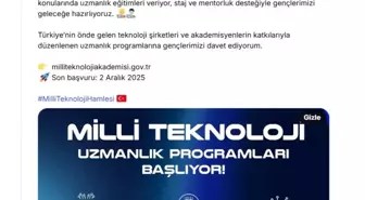 Milli Teknoloji Uzmanlık Programları Başladı