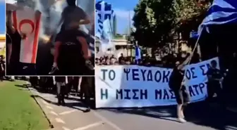 Rumlardan sınırda bayrak yakma provokasyonu! KKTC'den sert tepki