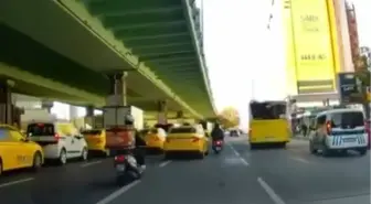 Şişli'de Taksi Kazaları Kamerada