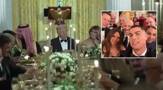 Beyaz Saray'da Ronaldo'ya sevgilisi eşlik etti: Tercih ettiği elbise göz kamaştırdı