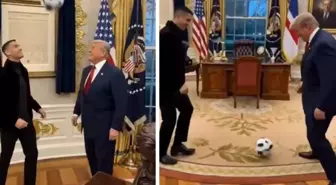 Trump ve Ronaldo, Oval Ofiste maç yaptı