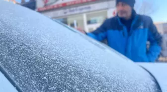 Kars'ta Soğuk Hava Etkisini Sürdürüyor: Baraj Göleti ve Ağaçlar Buzla Kaplandı