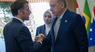 Cumhurbaşkanı Erdoğan, Fransa Cumhurbaşkanı Macron ile görüştü