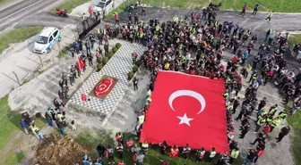 Trakya'daki 500 motosiklet tutkunundan şehit ailesine ziyaret