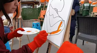 Amasya'da Kadına Yönelik Şiddete Karşı 'Turuncu Tuval' Etkinliği