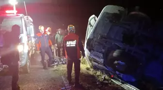 Sivrice'de Devrilen Kamyonun Sürücüsü Yaralandı