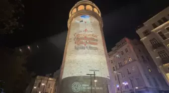 Öğretmenler Günü'nde Galata Kulesi'nde Işık Gösterisi