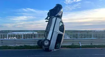 Tekirdağ-Kırklareli Yolunda İlginç Kaza: 2 Yaralı
