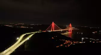 Yavuz Sultan Selim Köprüsü, Radyasyon Onkologları Günü için Turuncu Işıldadı