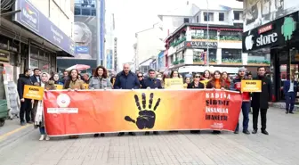 Ağrı'da Kadına Yönelik Şiddete Dikkat Çeken Yürüyüş Düzenlendi