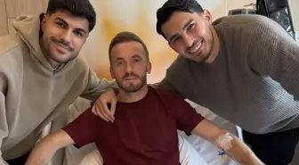 Uğurcan Çakır ve Eren Elmalı, ameliyat olan Edin Visca'yı ziyaret etti