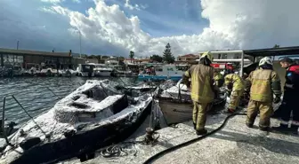 Çeşme'de Tekneleri Yakan Yangın Paniğe Neden Oldu