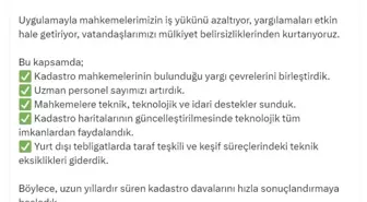 Adalet Bakanlığı'ndan Sıfır Kadastro Dosyası Projesi