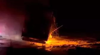 Bolu'da Tekstil Yüklü Tırda Yangın Çıktı