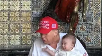 Trump, dede rolüyle gündemde: Torunuyla keyifli bir gün geçirdi