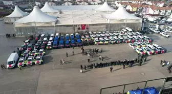 Kastamonu'da 84 araç, törenle emniyet ve jandarmaya tahsis edildi