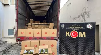 Niğde'de 4 Milyon Makaron Ele Geçirildi, 2 Şüpheli Gözaltına Alındı