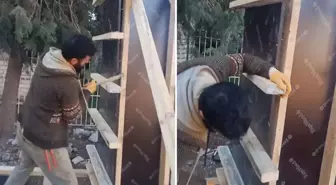 Ustanın yaptığını fark eden müteahhitin tepkisi sert oldu: Bunların içinde insan yaşıyor