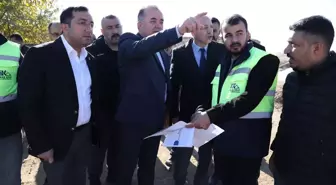 Mardin Büyükşehir Belediyesi Genel Sekreteri Sakin, Nusaybin'deki çalışmaları inceledi
