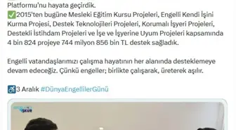İŞKUR aracılığıyla 250 bine yakın engelli vatandaş işe yerleştirildi