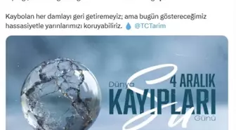 Emine Erdoğan'dan, 'Dünya Su Kayıpları Günü' paylaşımı