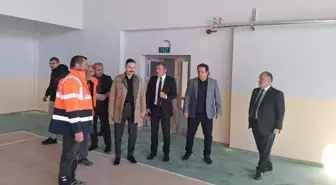 Havza Kaymakamı Ayvat deprem güçlendirmesi yapılan eğitim kurumlarını inceledi