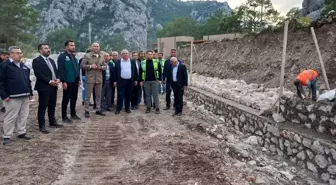 Kumluca Kaymakamı Güneş, ilçedeki altyapı çalışmalarını inceledi