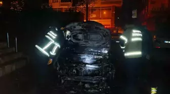 Mardin'de park halindeki otomobilde çıkan yangın söndürüldü