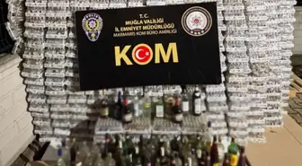 Muğla'da bandrolsüz ve kaçak içki operasyonu