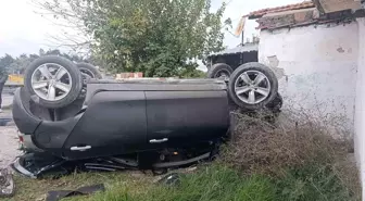 Söke'de otomobil takla attı: 1 yaralı