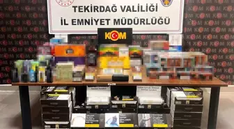 Tekirdağ'da kaçakçılık operasyonlarında çok sayıda ürün ele geçirildi