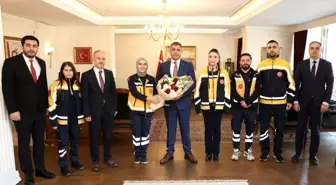 Vali Aslan acil sağlık çalışanları ağırladı