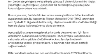 DMM: 'Kuru fasulye krizi' iddiası dezenformasyondur