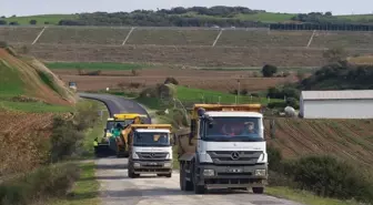Gelibolu'da köy yolları asfaltlanıyor