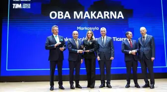 Oba Makarna'ya Turquality'den 'En Çok Ülkeye İhracat Yapan Turquality Şampiyonu' Ödülü