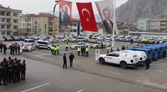 Amasya'da emniyet ve jandarmaya teslim edilen 71 araç hizmete alındı