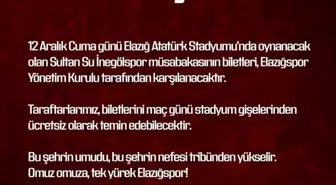 Elazığspor yönetimi biletleri ücretsiz yaptı