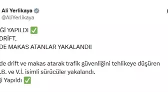 İzmir'de drift ve makas atan 2 sürücü yakalandı