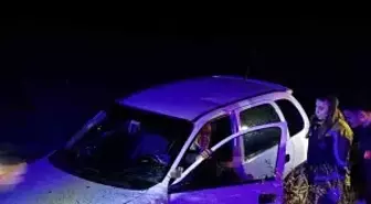 Otomobil tarlaya uçtu, ekipler yaralı için seferber oldu