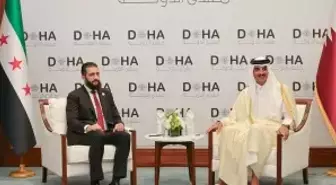 Suriye Cumhurbaşkanı Şara, Doha'da Katar Emiri Al Sani ile görüştü