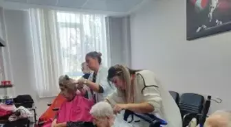 Uzunköprü SODAM'dan yaşlı bakım merkezi sakinlerine kuaför hizmeti desteği