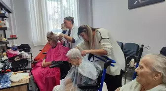 Uzunköprü SODAM'dan yaşlı bakım merkezi sakinlerine kuaför hizmeti desteği