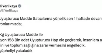 72 ilde uyuşturucu operasyonu: 970 gözaltı